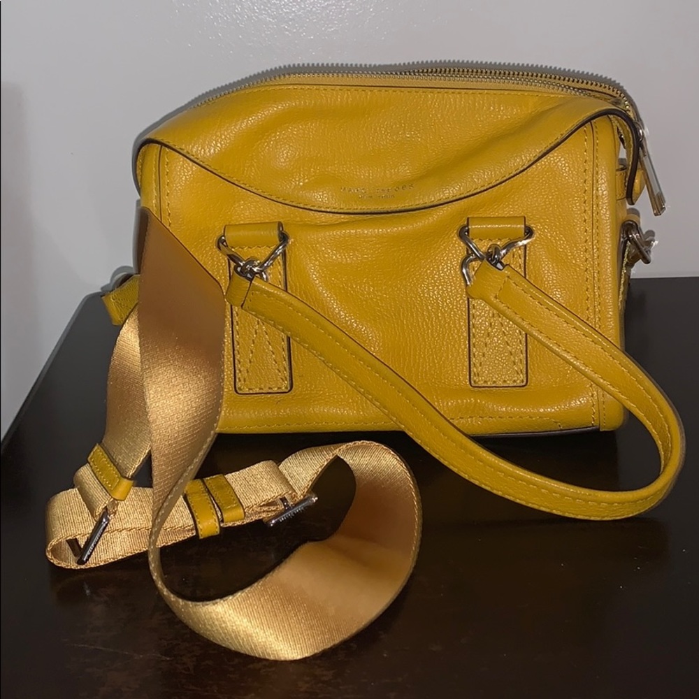 Yellow Marc Jacobs purse with crossbody strap